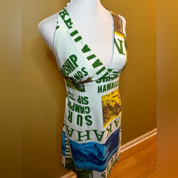 Rare Vintage Surfer Line - Surfer Line Hawaii Halter Dress - Picture 2 of 8